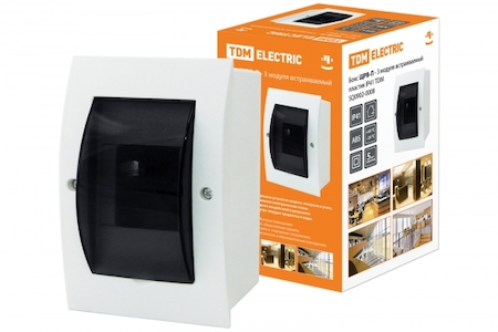 TDM ELECTRIC SQ0902-0008 Бокс ЩРВ-П-3 модуля встраиваемый пластик IP41 TDM